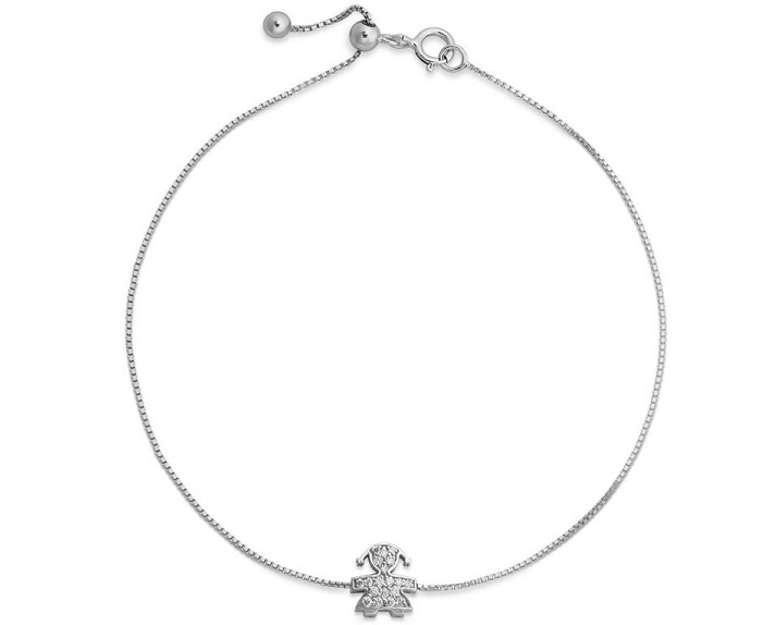 BRACCIALE LE BEBE’ I TESORINI BIMBA IN ORO BIANCO CON DIAMANTI (ct. 0,08)