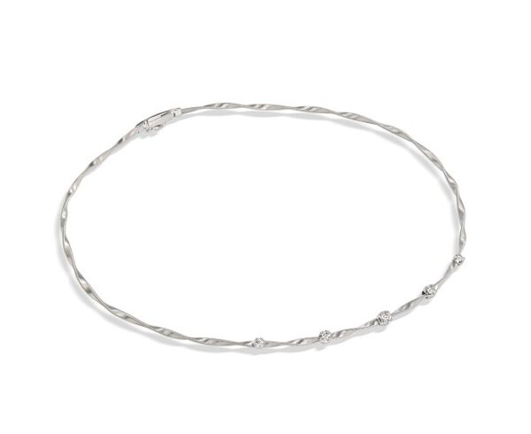COLLANA MARCO BICEGO MARRAKECH IN ORO BIANCO CON DIAMANTI (ct. 0,25)