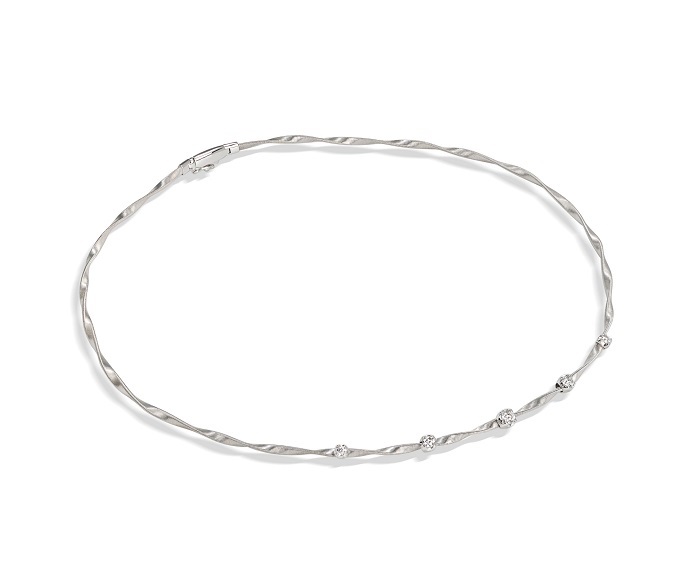 COLLANA MARCO BICEGO MARRAKECH IN ORO BIANCO CON DIAMANTI (ct. 0,25)