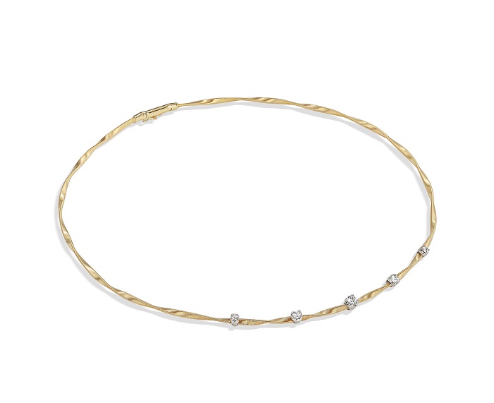 COLLANA MARCO BICEGO MARRAKECH IN ORO GIALLO E BIANCO CON DIAMANTI (ct. 0,25)