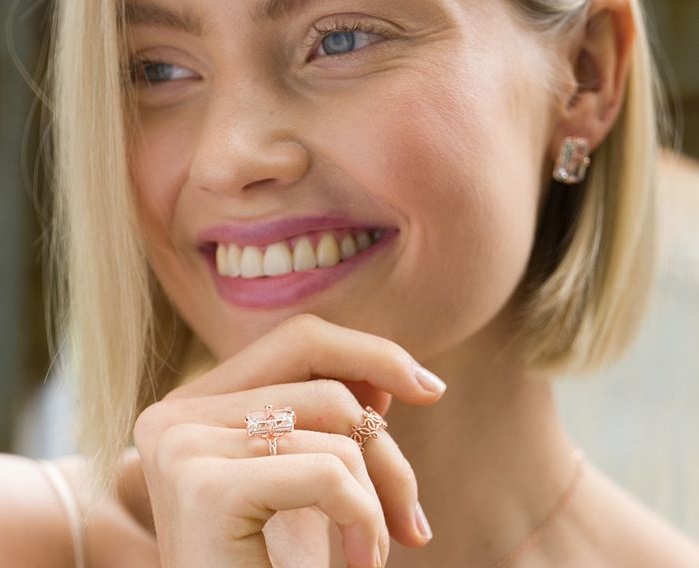 ANELLO MAMAN ET SOPHIE FASHION CRISTALLO DI ROCCA IN ARGENTO 925 E CRISTALLO DI ROCCA - immagine 2