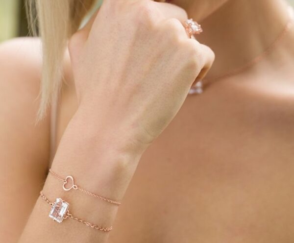 BRACCIALE MAMAN ET SOPHIE FASHION CRISTALLO DI ROCCA IN ARGENTO 925 E CRISTALLO DI ROCCA - immagine 2