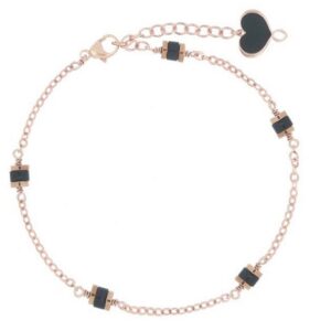 BRACCIALE MAMAN ET SOPHIE FASHION DECO' IN ARGENTO 925 E AGATA NERA