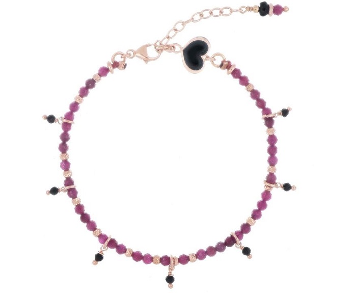 COLLANA COMPO MAMAN ET SOPHIE FASHION RUBINO IN ARGENTO 925, RUBINI E SPINELLO - immagine 3