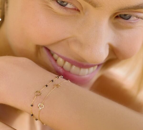 BRACCIALE MAMAN ET SOPHIE AVRVM SEULEMENT SOPHIE CUORI IN ORO GIALLO - immagine 2