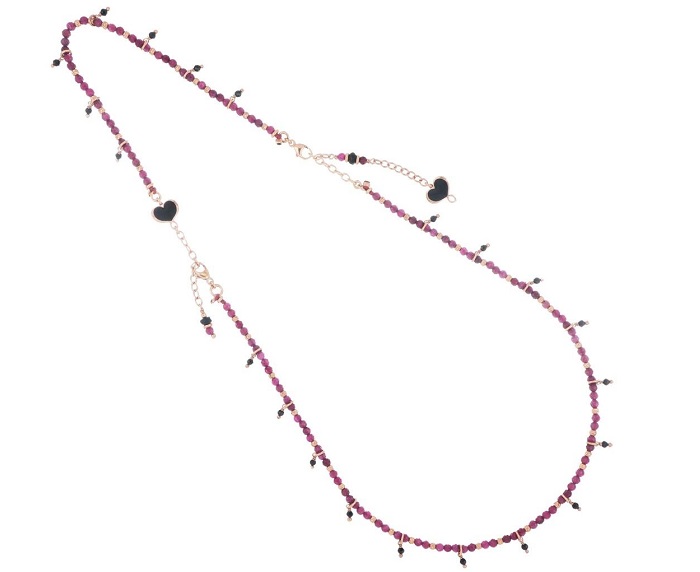 COLLANA COMPO MAMAN ET SOPHIE FASHION RUBINO IN ARGENTO 925, RUBINI E SPINELLO