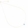 COLLANA MAMAN ET SOPHIE AVRVM CUORE NUDO IN ORO GIALLO CON CUORE IN TOPAZIO LONDON BLUE