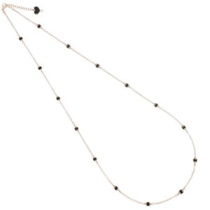 COLLANA LUNGA MAMAN ET SOPHIE FASHION DECO’ IN ARGENTO 925 E AGATA NERA