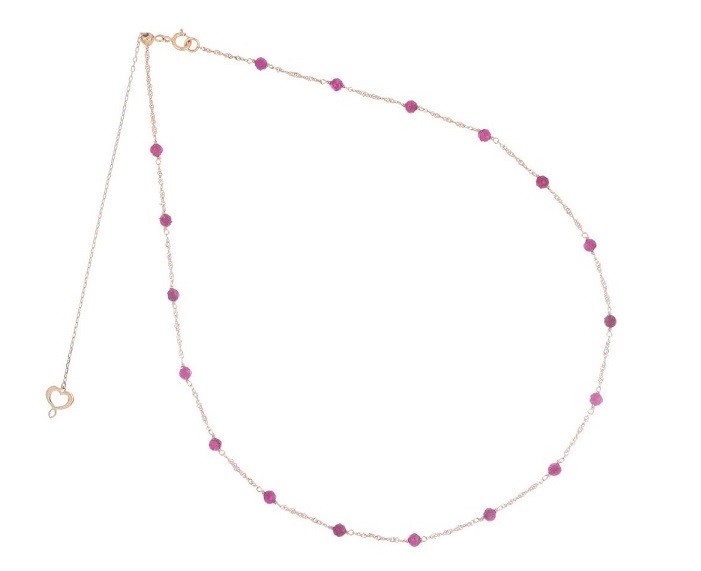COLLANA MAMAN ET SOPHIE AVRVM PIETRE AVRVM IN ORO ROSA CON RUBINI