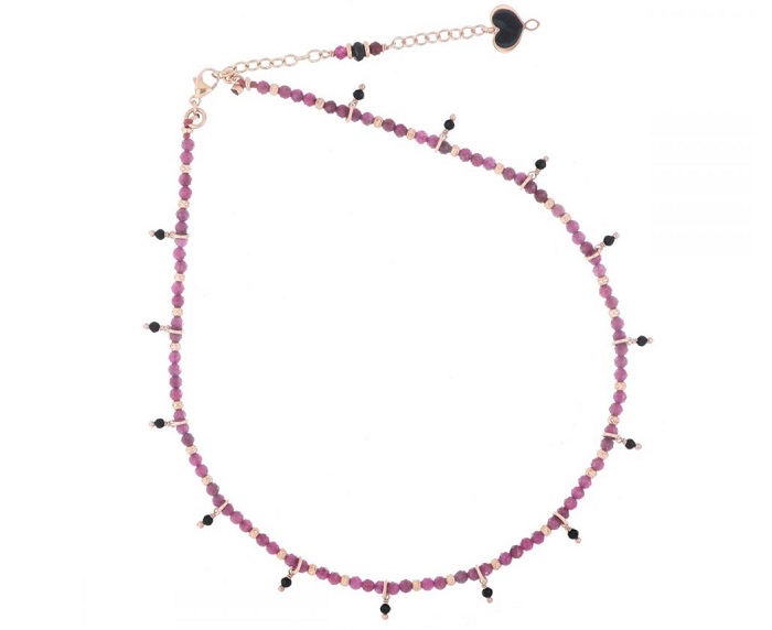 COLLANA COMPO MAMAN ET SOPHIE FASHION RUBINO IN ARGENTO 925, RUBINI E SPINELLO - immagine 2