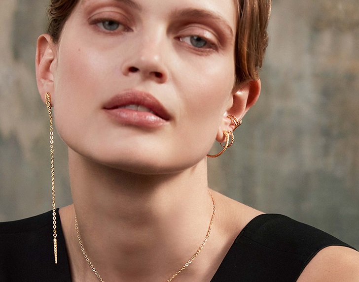 MONO ORECCHINO CERCHIO PICCOLO MAMAN ET SOPHIE FASHION RITORNANDO IN ARGENTO 925 - immagine 2