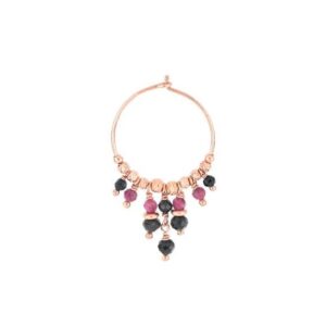 MONO ORECCHINO A CERCHIO MAMAN ET SOPHIE FASHION SEULEMENT SOPHIE IN ARGENTO 925, SPINELLI E RUBINI