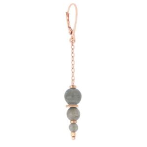 MONO ORECCHINO MAMAN ET SOPHIE FASHION CRESCENDO IN ARGENTO 925, LABRADORITE GRIGIA ED EMATITE