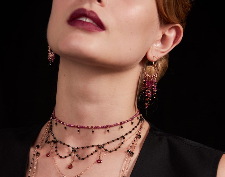 MONO ORECCHINO A CERCHIO MAMAN ET SOPHIE FASHION SEULEMENT SOPHIE IN ARGENTO 925, SPINELLI E RUBINI - immagine 2