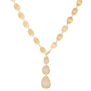COLLANA MARCO BICEGO LUNARIA ALTA IN ORO GIALLO CON PAVE’ DI DIAMANTI (ct. 2,06)