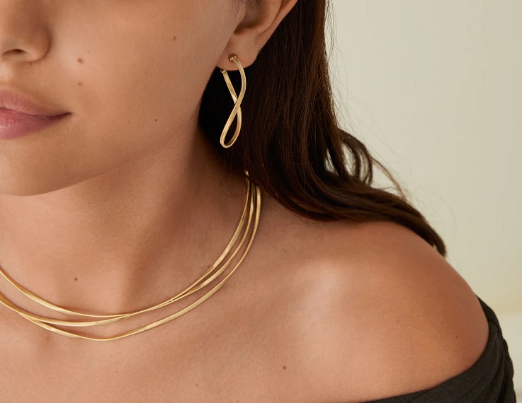 ORECCHINI A CERCHIO IRREGOLARI MARCO BICEGO MARRAKECH IN ORO GIALLO - immagine 2