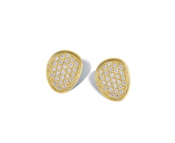 ORECCHINI MARCO BICEGO LUNARIA ALTA IN ORO GIALLO CON PAVE’ DI DIAMANTI (ct. 1,06)