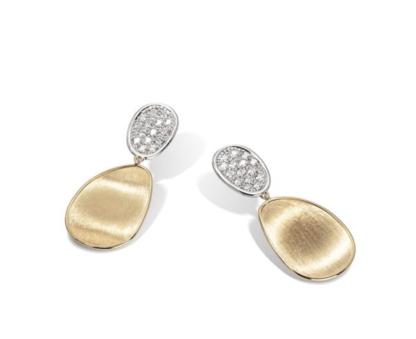 ORECCHINI MARCO BICEGO LUNARIA IN ORO GIALLO E BIANCO CON DIAMANTI (ct.0,56)
