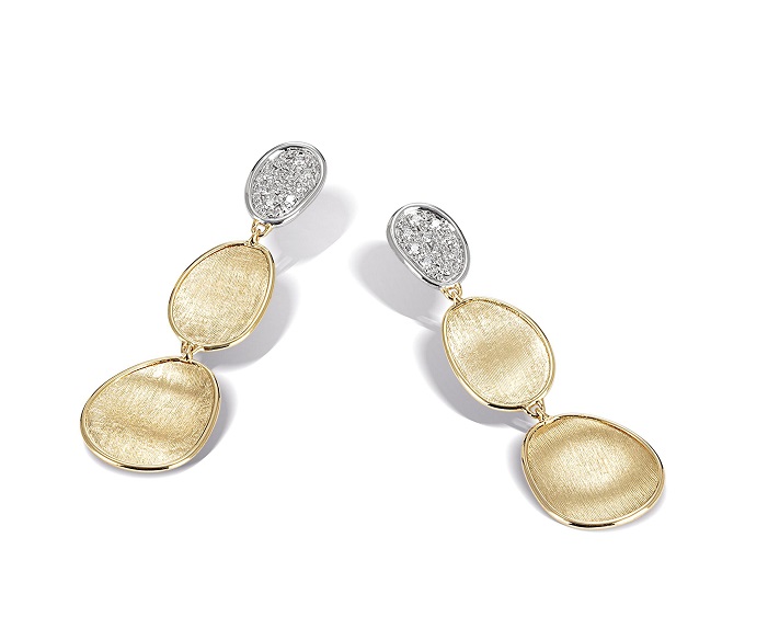 ORECCHINI MARCO BICEGO LUNARIA IN ORO GIALLO E BIANCO CON DIAMANTI (ct. 0,18)