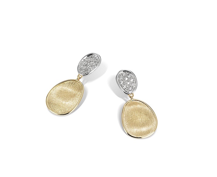 ORECCHINI MARCO BICEGO LUNARIA IN ORO GIALLO E BIANCO CON DIAMANTI (ct. 0,18)