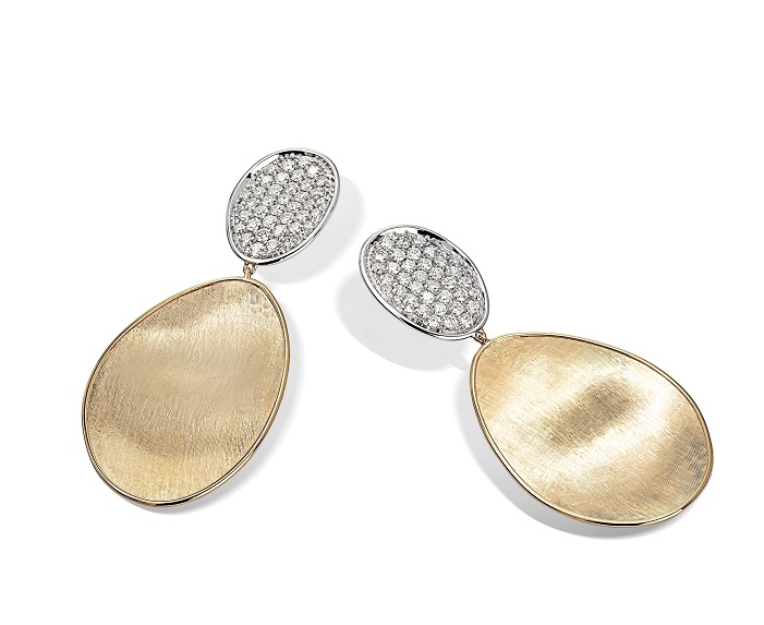 ORECCHINI MARCO BICEGO LUNARIA IN ORO GIALLO E BIANCO CON DIAMANTI (ct. 1,33)