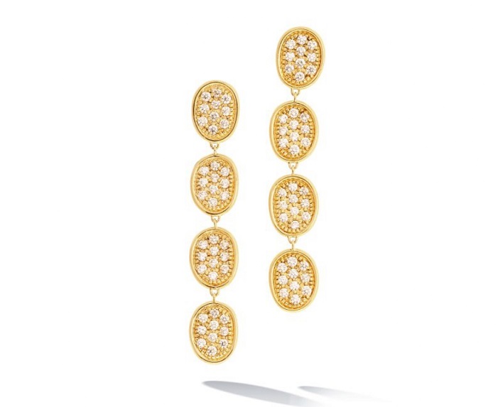 ORECCHINI MARCO BICEGO LUNARIA ALTA IN ORO GIALLO CON PAVE’ DI DIAMANTI (ct. 1,60)