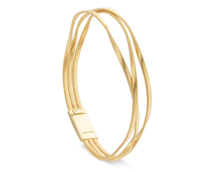 BRACCIALE MARCO BICEGO MARRAKECH A TRE FILI IN ORO GIALLO