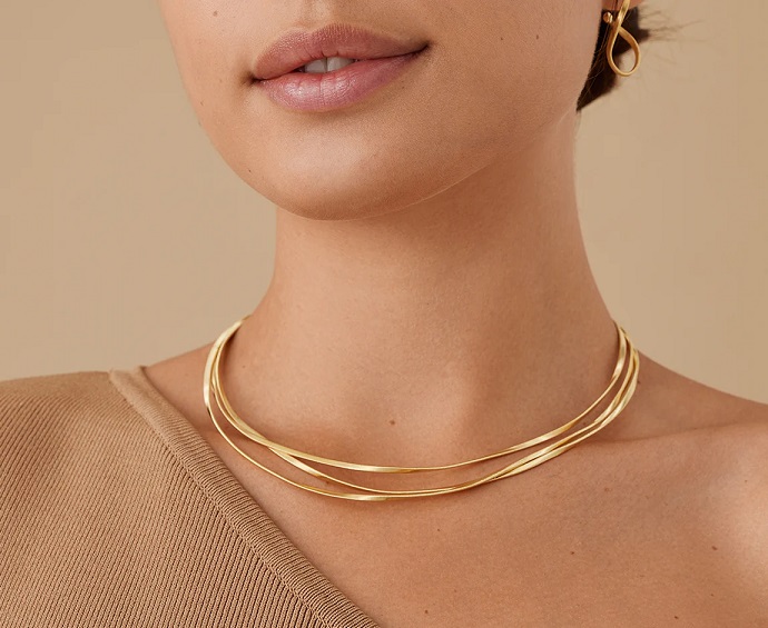 COLLANA MARCO BICEGO MARRAKECH A TRE FILI IN ORO GIALLO - immagine 2