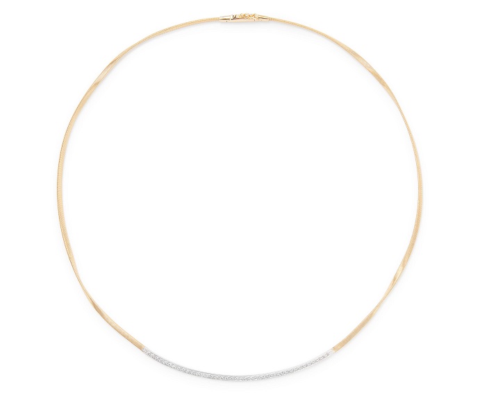 COLLANA MARCO BICEGO MARRAKECH IN ORO GIALLO E BIANCO CON DIAMANTI (ct. 0,32)