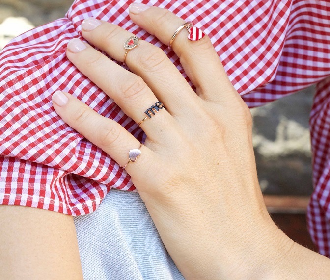 ANELLO MAMAN ET SOPHIE FASHION CUORI, STELLE, QUADROFOGLI IN ARGENTO 925 CON CUORE - immagine 2