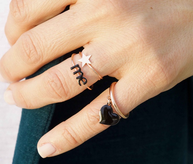 ANELLO MAMAN ET SOPHIE FASHION CUORI, STELLE, QUADROFOGLI IN ARGENTO 925 CON STELLA - immagine 2