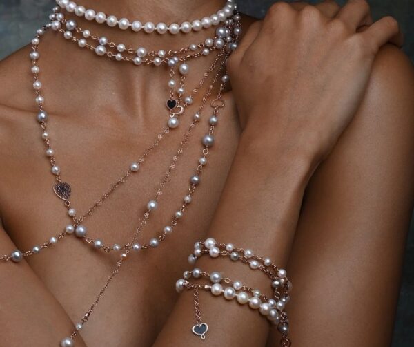BRACCIALE MAMAN ET SOPHIE FASHION PERLA DI LABUAN IN ARGENTO 925 E PERLE BIANCHE - immagine 2