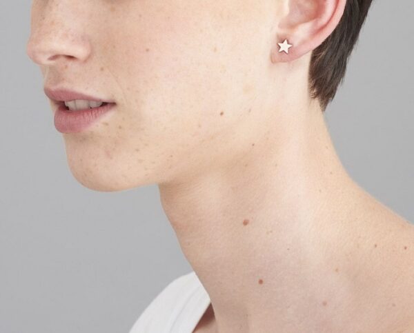 MONO ORECCHINO MAMAN ET SOPHIE FASHION CUORI, STELLE, QUADROFOGLI IN ARGENTO 925 A STELLA - immagine 2