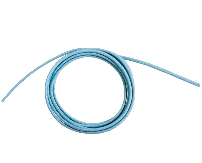 CORDINO RUBINIA FILODAMORE SASSOLINI PER BRACCIALE E COLLANA IN COTONE DI COLORE AZZURRO
