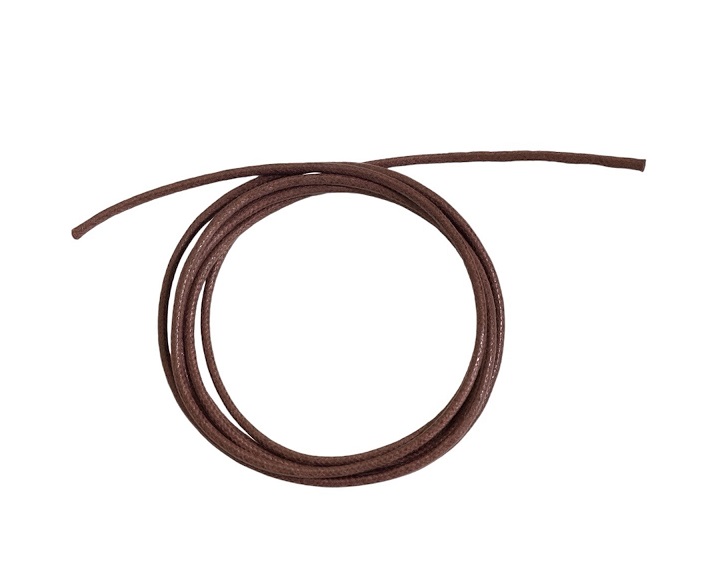 CORDINO RUBINIA FILODAMORE SASSOLINI PER BRACCIALE E COLLANA IN COTONE DI COLORE MARRONE