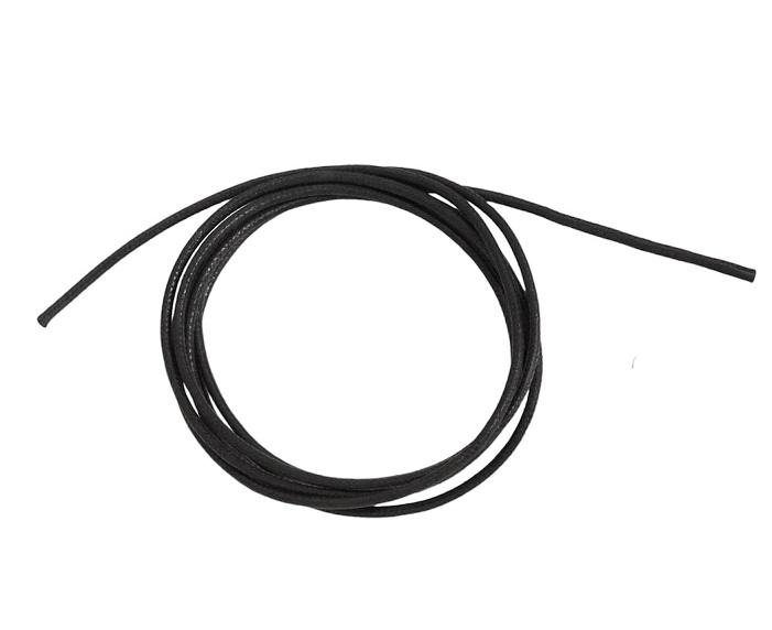 CORDINO RUBINIA FILODAMORE SASSOLINI PER BRACCIALE E COLLANA IN COTONE DI COLORE NERO