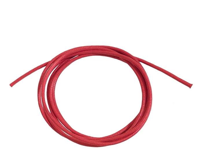 CORDINO RUBINIA FILODAMORE SASSOLINI PER BRACCIALE E COLLANA IN COTONE DI COLORE ROSSO