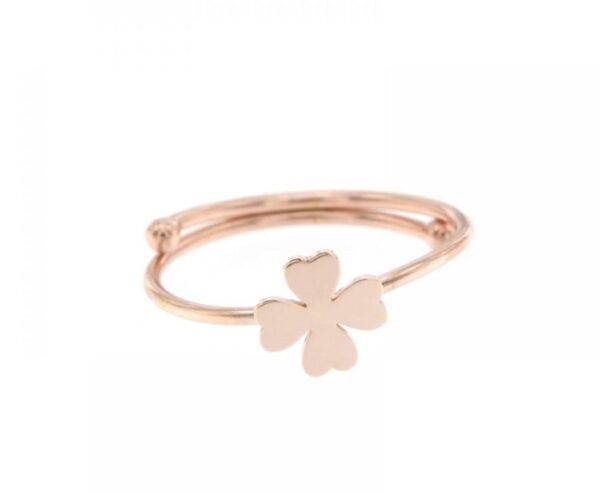 ANELLO MAMAN ET SOPHIE FASHION CUORI, STELLE, QUADROFOGLI IN ARGENTO 925 CON QUADRIFOGLIO