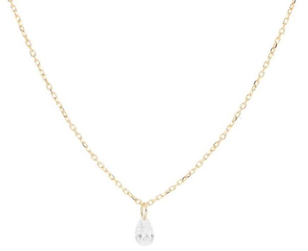 COLLANA MAMAN ET SOPHIE AVRVM DIAMANTE NUDO IN ORO GIALLO CON DIAMANTE TAGLIO A GOCCIA (ct. 0,15)