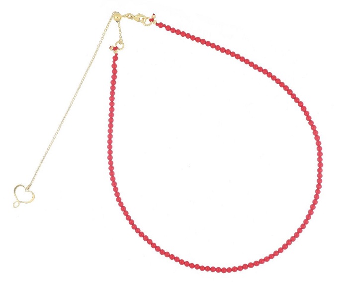 COLLANA MAMAN ET SOPHIE FASHION M&S IN ARGENTO 925 E PASTA DI CORALLO