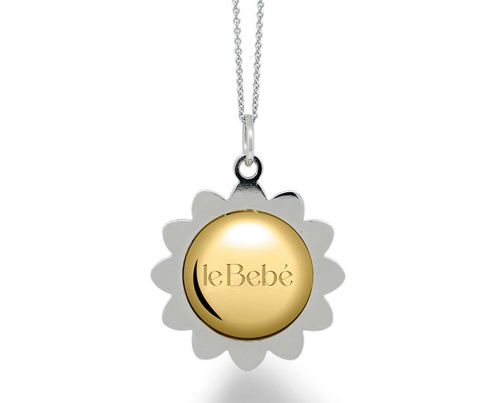 SUONAMORE LE BEBE’ I FIORI IN ARGENTO CON COROLLA PLACCATA ORO GIALLO