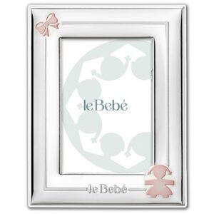 CORNICE LE BEBE’ PRIME GIOIE SAGOMA BIMBA E FIOCCO 10 x 15