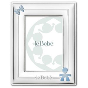 CORNICE LE BEBE’ PRIME GIOIE SAGOMA BIMBO E FIOCCO 10 x 15