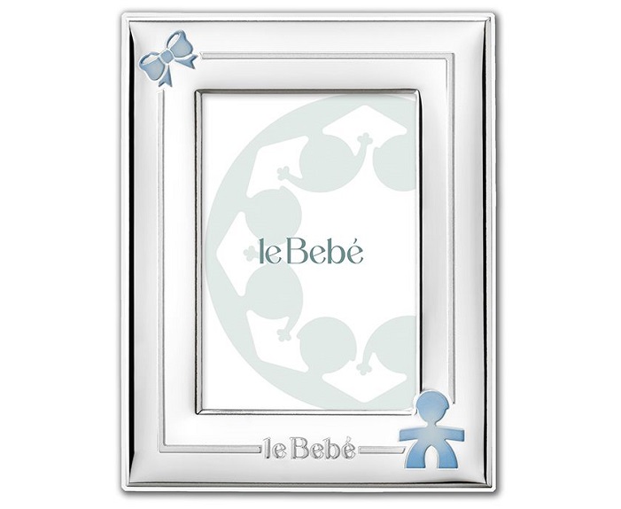 CORNICE LE BEBE’ PRIME GIOIE SAGOMA BIMBO E FIOCCO 10 x 15