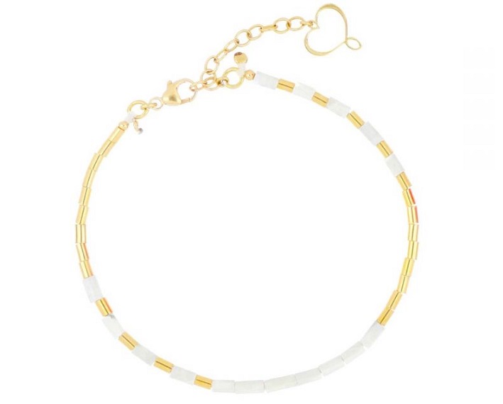 BRACCIALE MAMAN ET SOPHIE FASHION BIANCO IN ARGENTO 925 E AULITE BIANCA