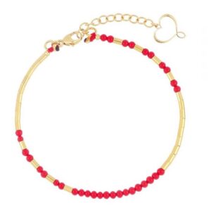 BRACCIALE MAMAN ET SOPHIE FASHION ROSSO IN ARGENTO 925 E PASTA DI CORALLO