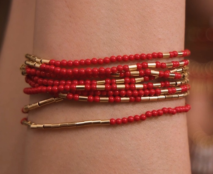 BRACCIALE MAMAN ET SOPHIE FASHION ROSSO IN ARGENTO 925 E PASTA DI CORALLO - immagine 2