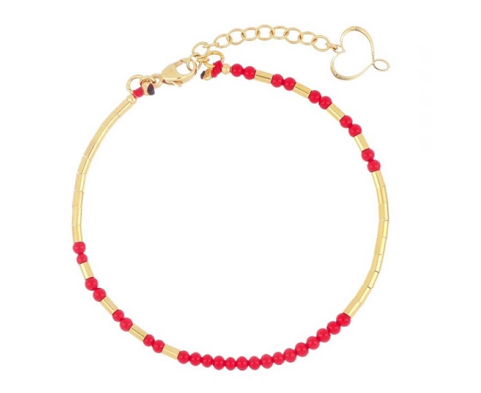 BRACCIALE MAMAN ET SOPHIE FASHION ROSSO IN ARGENTO 925 E PASTA DI CORALLO