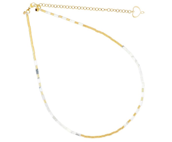 COLLANA MAMAN ET SOPHIE FASHION BIANCO IN ARGENTO 925 E AULITE BIANCA