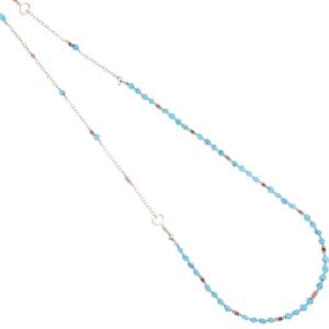 COLLANA COMPO MAMAN ET SOPHIE FASHION TURCHESE IN ARGENTO 925 E TURCHESE, GRANATO ROSSO E TORMALINA ROSA